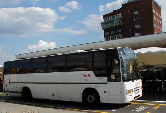 First Red Bus Volvo B10M Plaxton Paramount