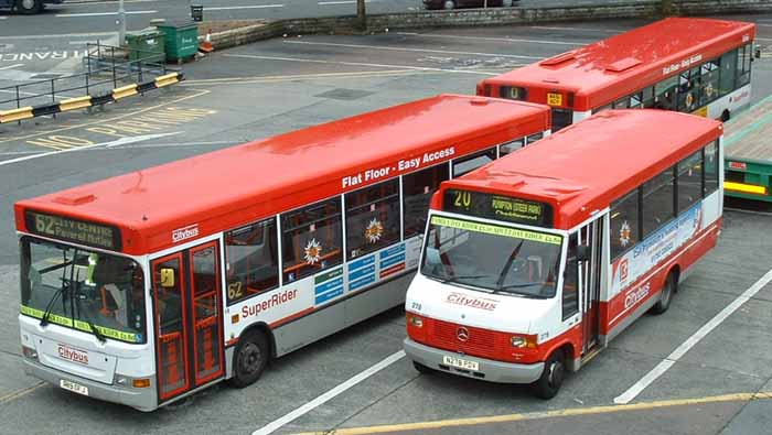 Plymouth CityBus Mercedes 709D Plaxton Beaver 278 with Dennis Dart SPD 19