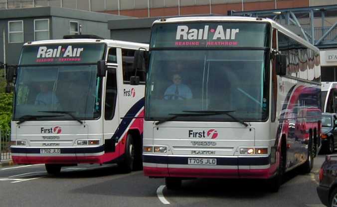 First Beeline Volvo Plaxton Rail Air coach 702 & 705