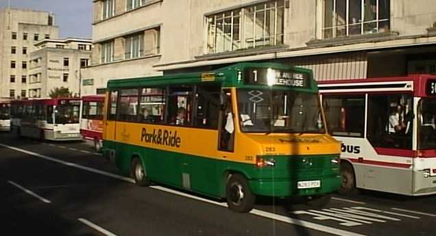 Plymouth CityBus Park & Ride Mercedes 709D Plaxton Beaver 283